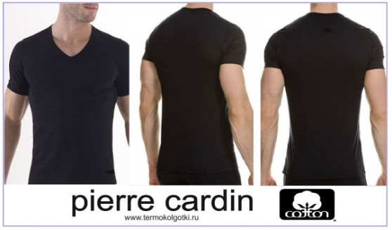 футболка мужская классика Pierre Cardin V-воротник